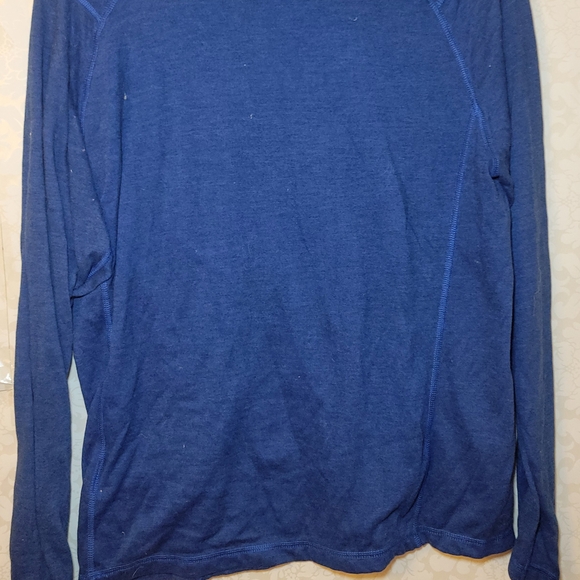 The North Face Men's Long Sleeve Blue Tee - Picture 1 of 3